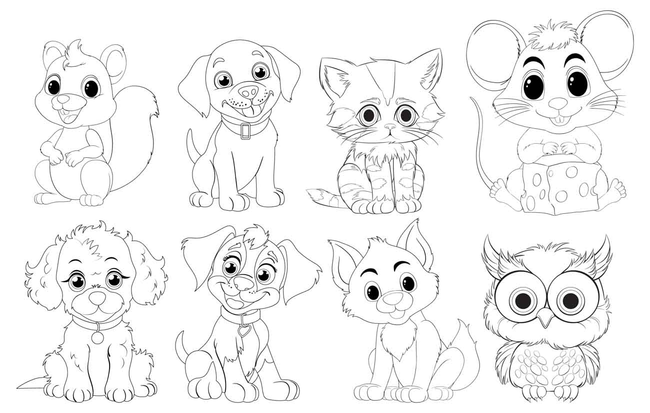 Χρωμοσελίδα μικρόσωμα ζωάκια 