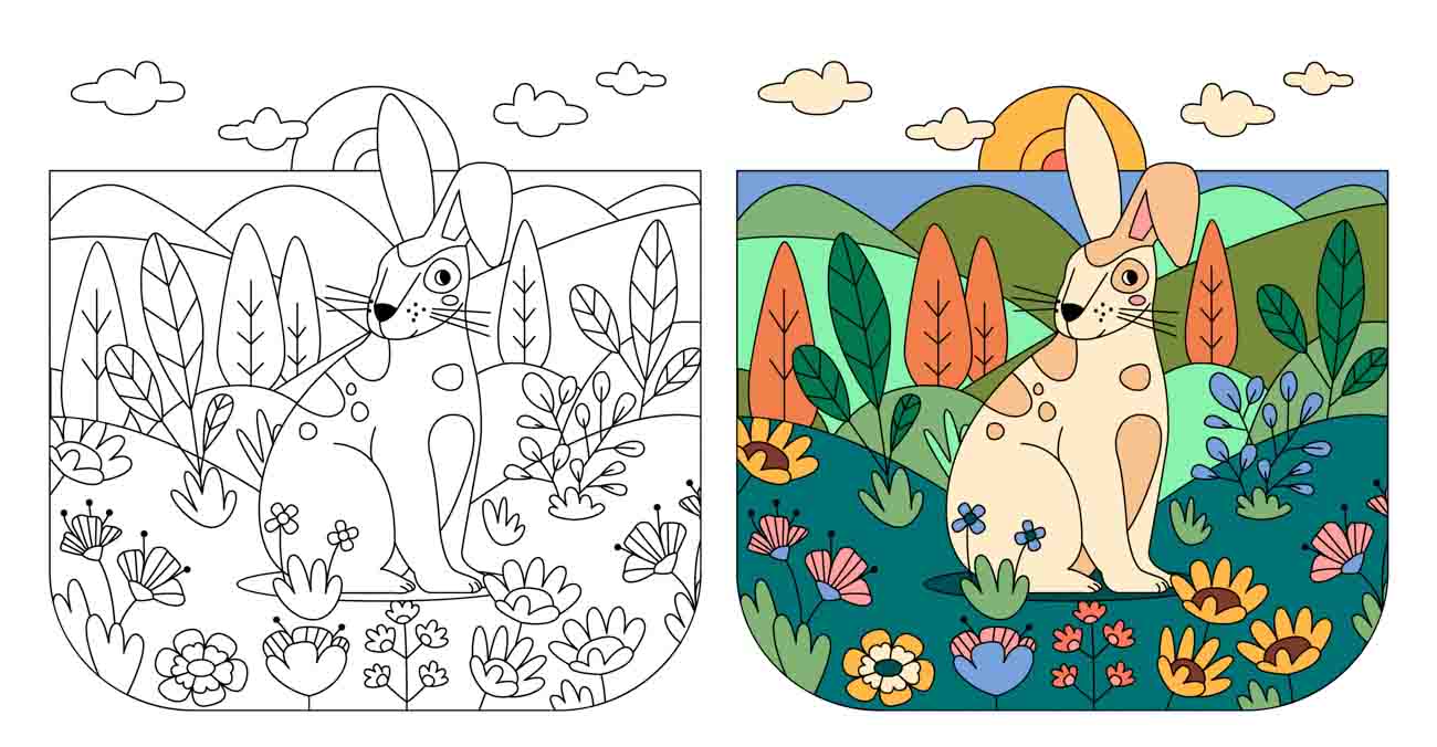 Χρωμοσελίδα λαγουδάκι 