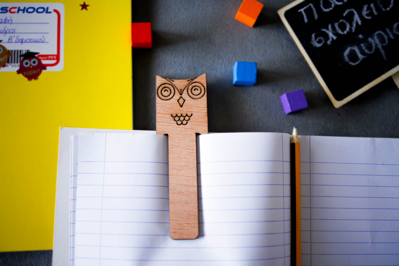 Ξύλινος συνδετήρας κουκουβάγια