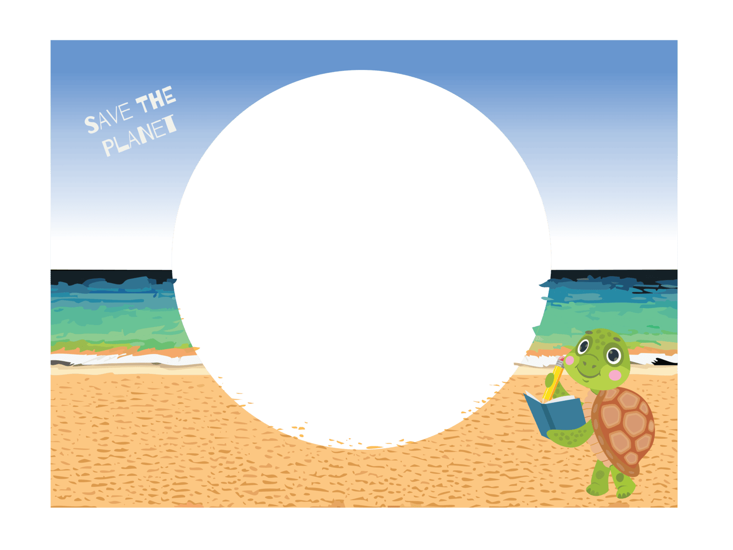 Δοχείο φαγητού παραλία με χελώνα save the planet