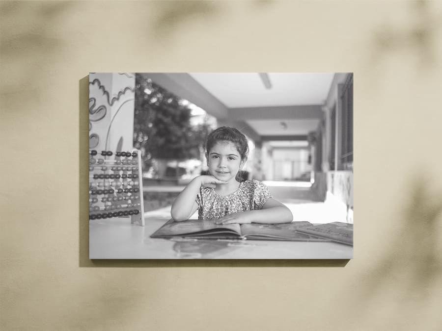 Καμβάς με ασπρόμαυρη φωτογραφία