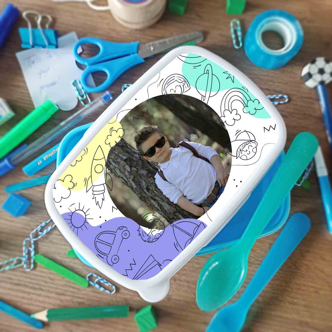 Δοχείο φαγητού γραμμικά σχέδια