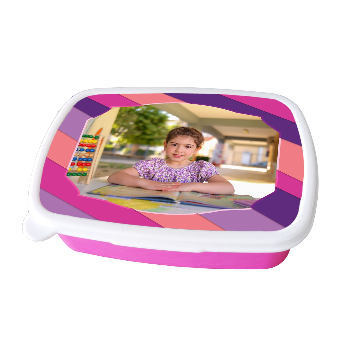 Δοχείο φαγητού πολύχρωμα γεωμετρικά σχέδια