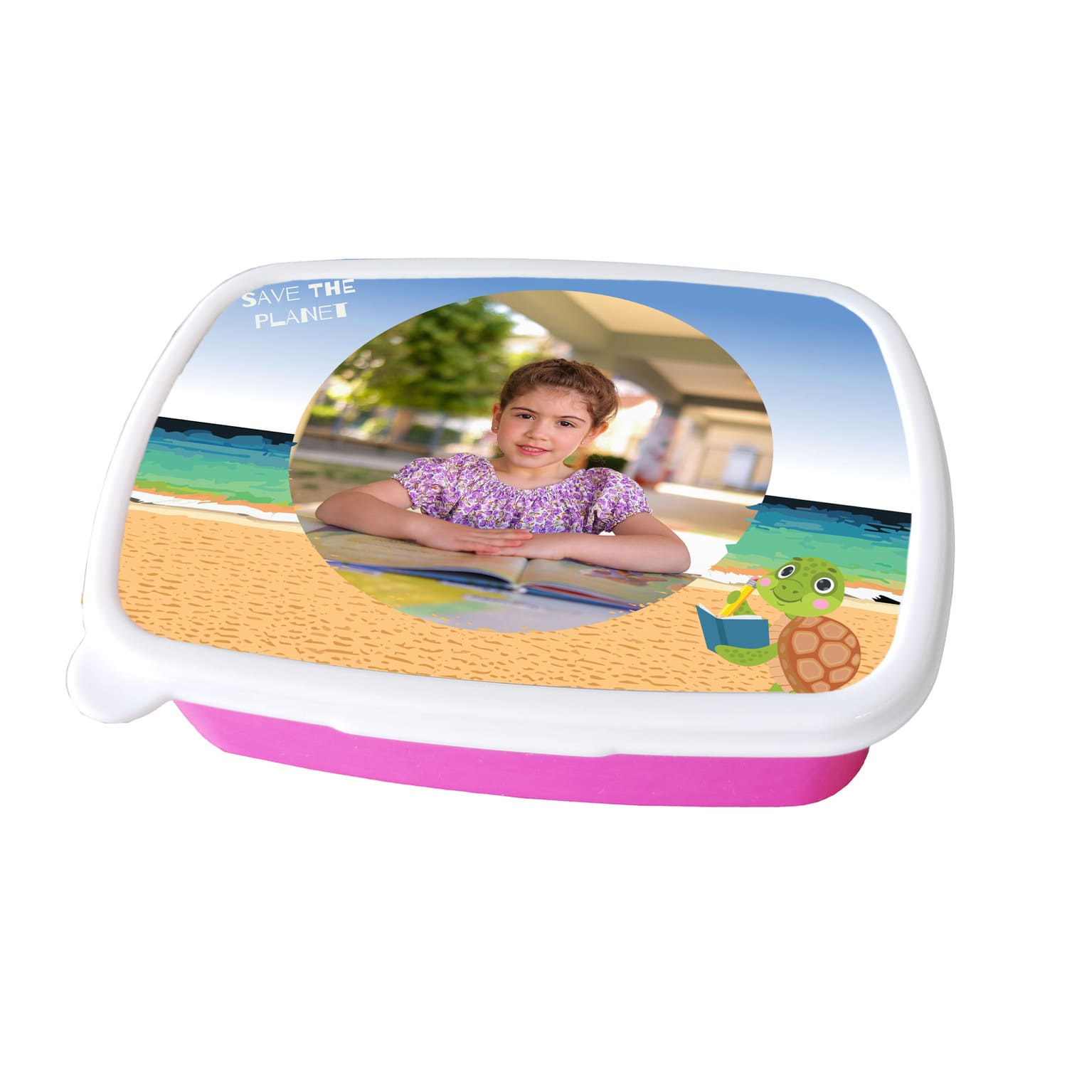 Δοχείο φαγητού παραλία με χελώνα save the planet