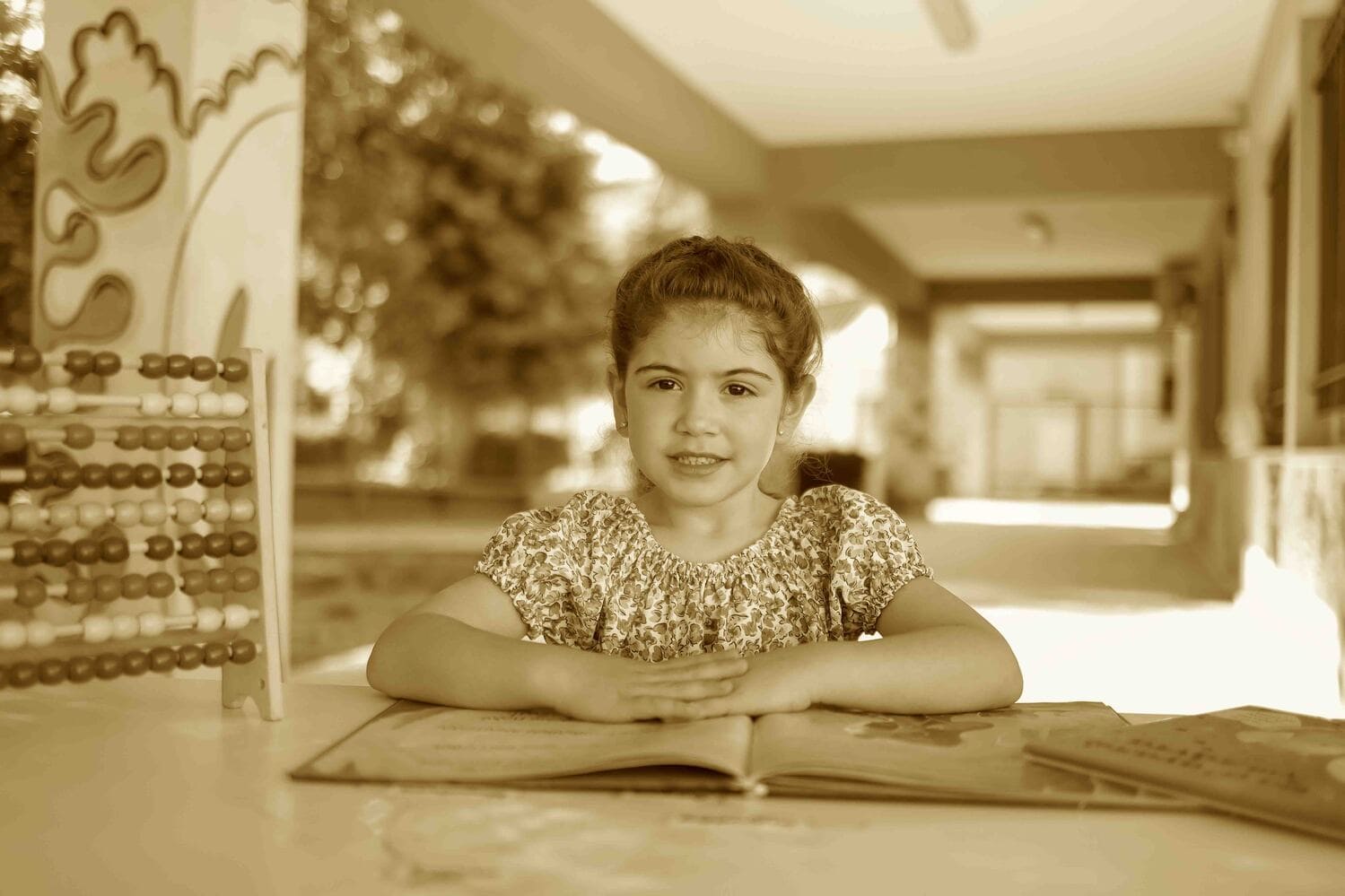 Οριζόντιος καμβάς σέπια