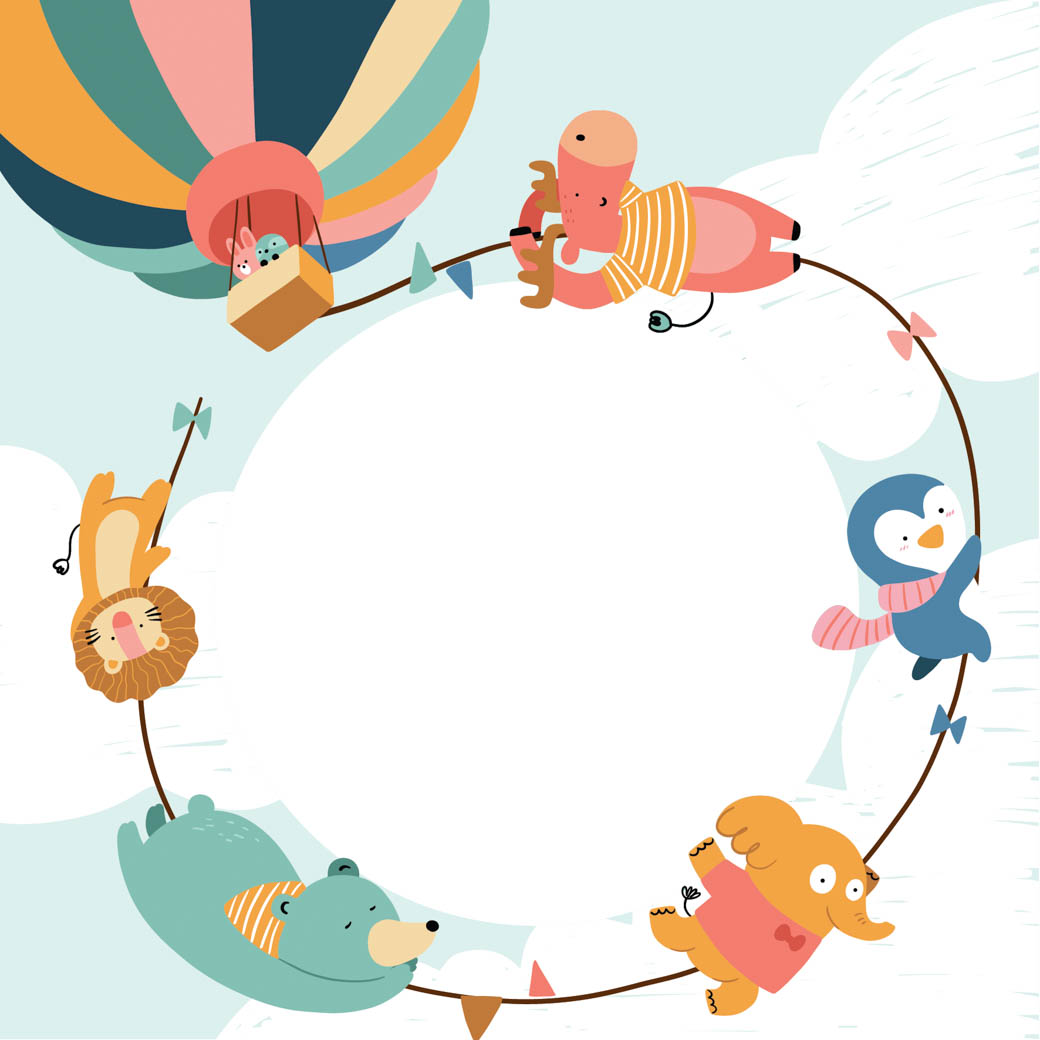 Σουπλά ζωάκια σε αερόστατο