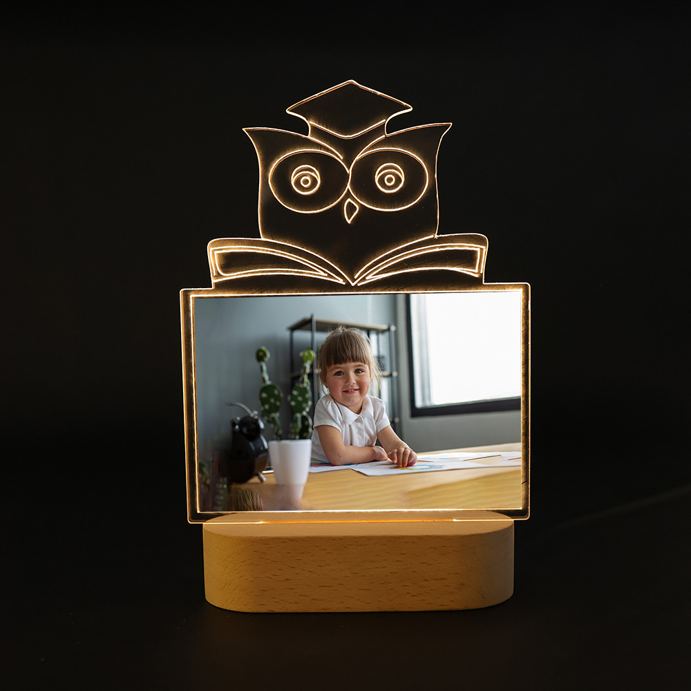 Φωτιστικό plexiglass κουκουβάγια