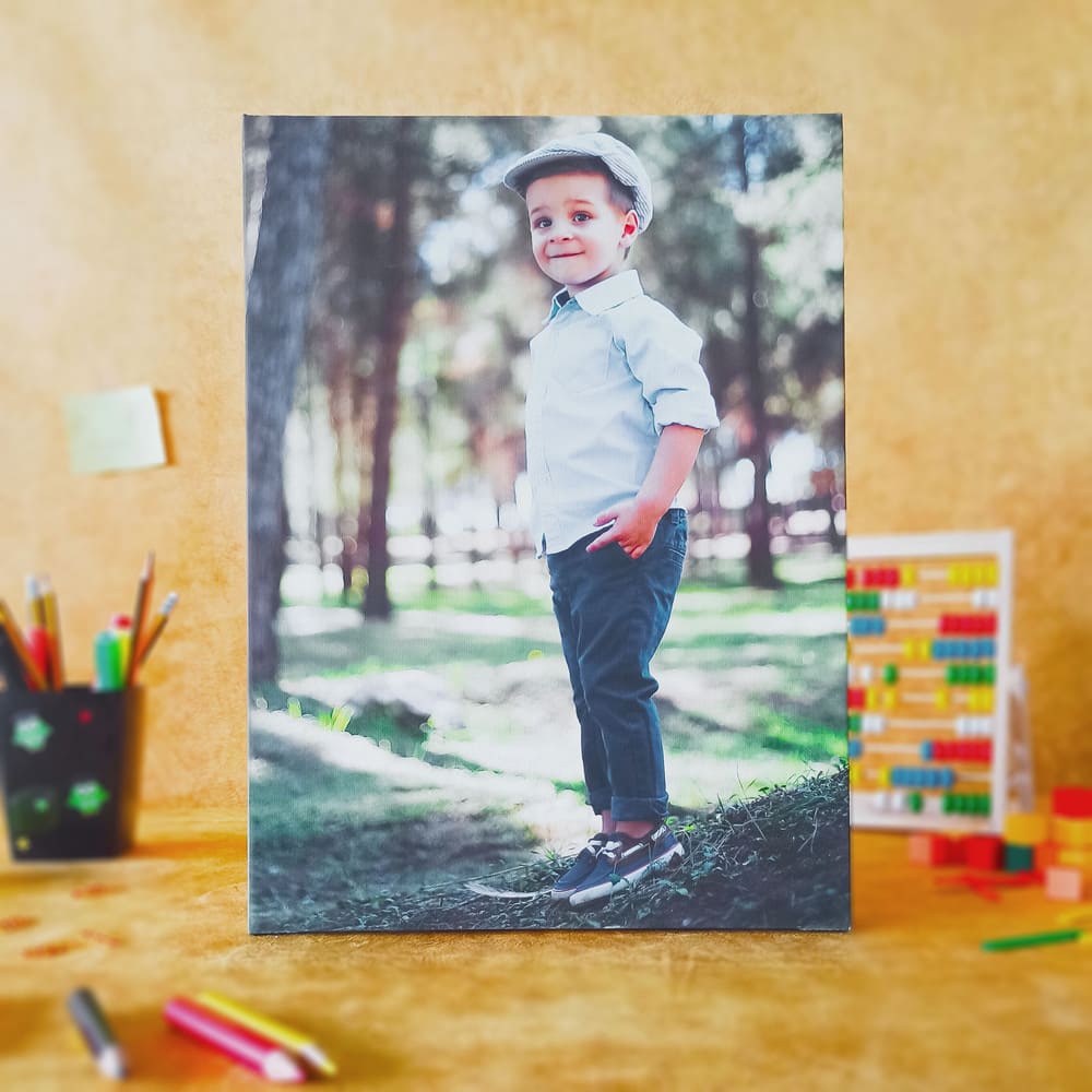 Κάθετος καμβάς με έγχρωμη φωτογραφία