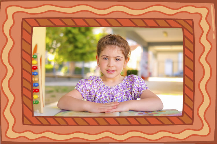 Πορτοκαλί πλαίσιο με μοτίβα 